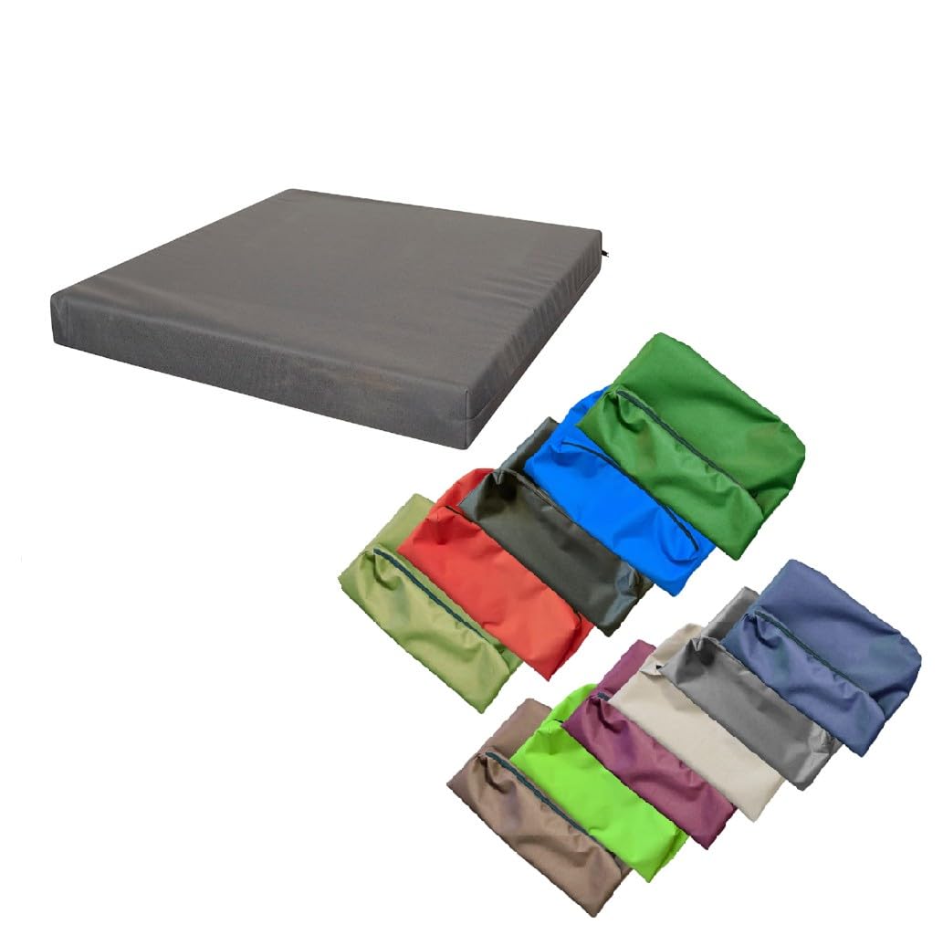 Goldstar 2" 5cm Thick Replacement Waterproof Seat Pad Cover Only For Rattan Chair Sofa Pad Outdoor Garden, 60 x 60 cm (24" x 24"), Charcoal