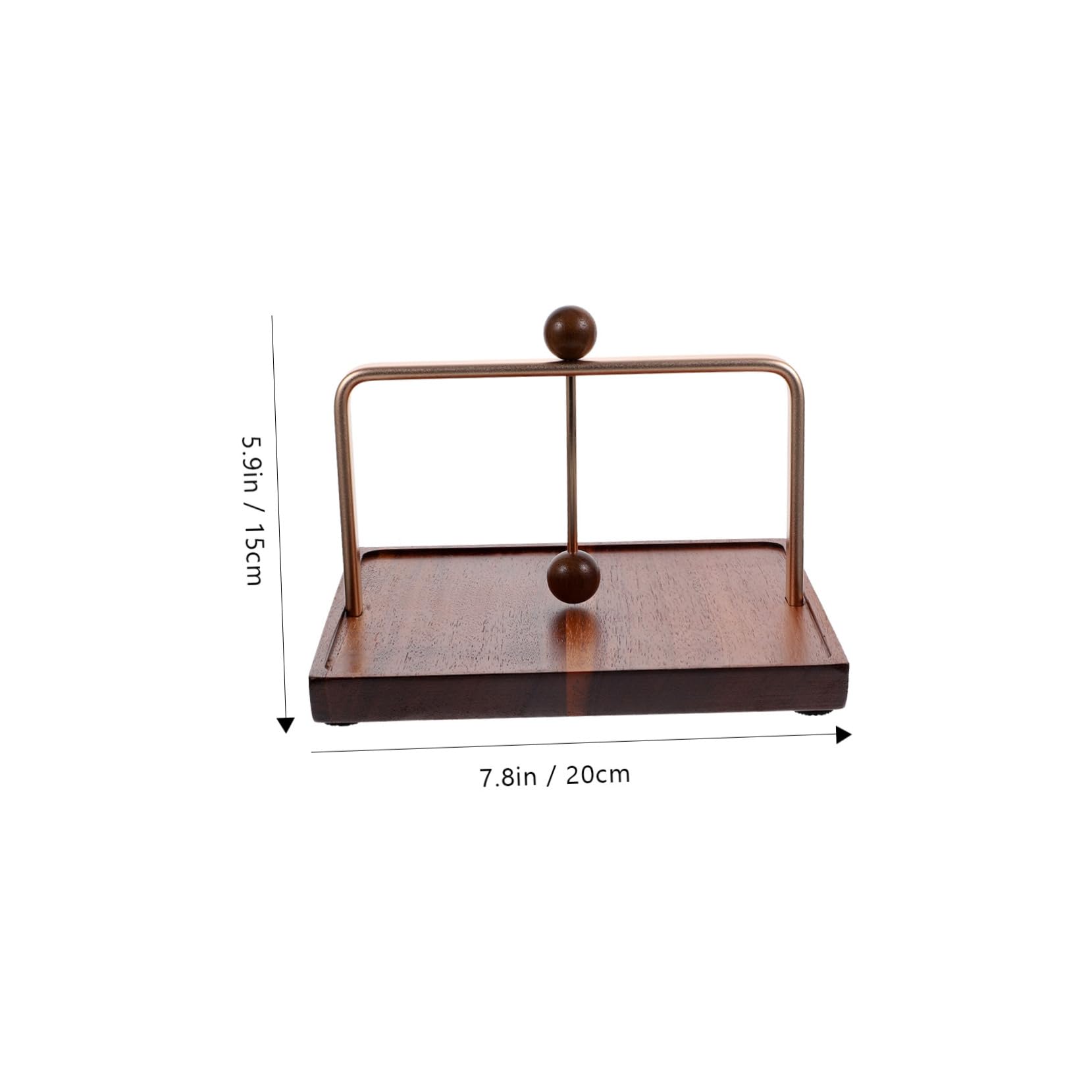 Cabilock Servilletero Independiente Cuadrado de Madera y Metal, Dispensador de Servilletas para Cocina y Restaurante, Estilo Vintage, Gran Capacidad, Soporte Estable para Hogar y Cafetería