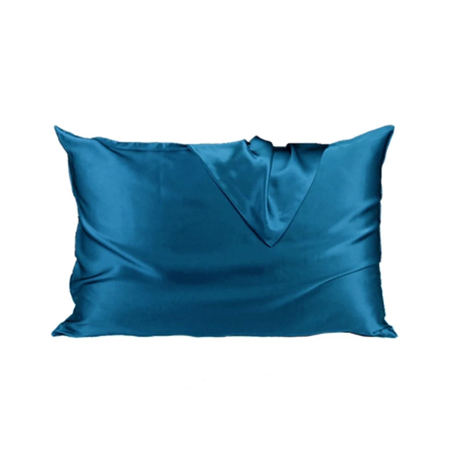 Fundas de Almohada de Seda, Funda De Almohada Seda Morera Natural Pura, 19 Momme, Cremallera Oculta, Salud La Piel del Cabello, Varios Tamaños(Silver,Japan 43x63cm)