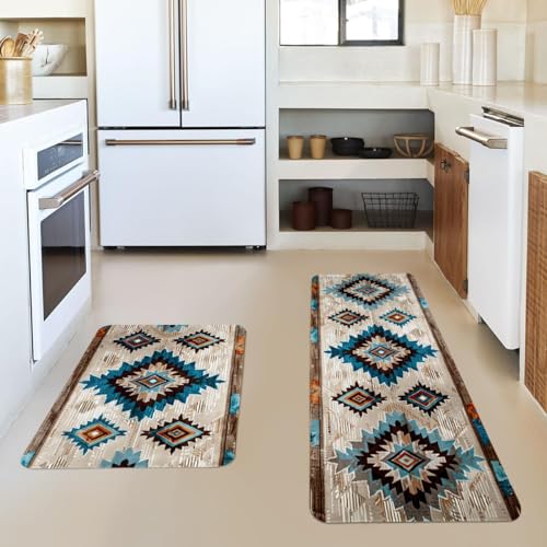 Set de 2 Tapetes de Cocina Navajo 17" x 29" y 17" x 47" miniatura 2