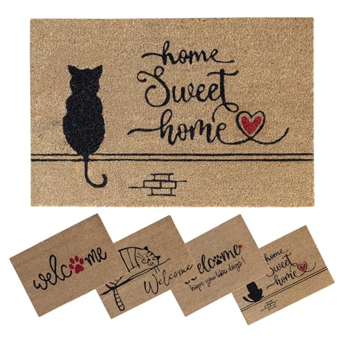 SPOTTED DOG GIFT COMPANY Paillasson Exterieur Entree, Tapis Entree Interieur Absorbant et Antidérapant,Paillassons pour Entrée, Tapis Coco, Paillasson Coco...