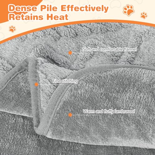 Omtofo wasserdichte HundedeckeHunde(100×75cm), Hundedecke für Unterwegs, Flauschig und Weich Hundedecken, Waschbar Schutzdecke für Sofa, wasserdichte Decke für Grosse Hunde und Mittelgroße Hunde