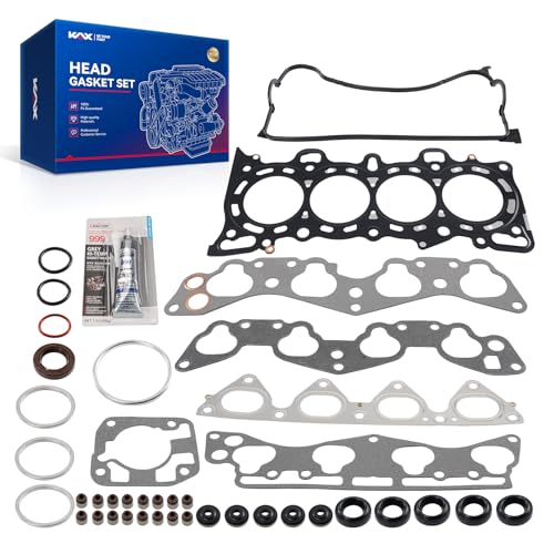 Image of KAX Engine Cylinder Head Gasket Set Compatible with Honda Civic 1992 1993 1994 1995, Civic del Sol 1993-1995 1.6L, Head Gasket Kit, OE# HS9915PT