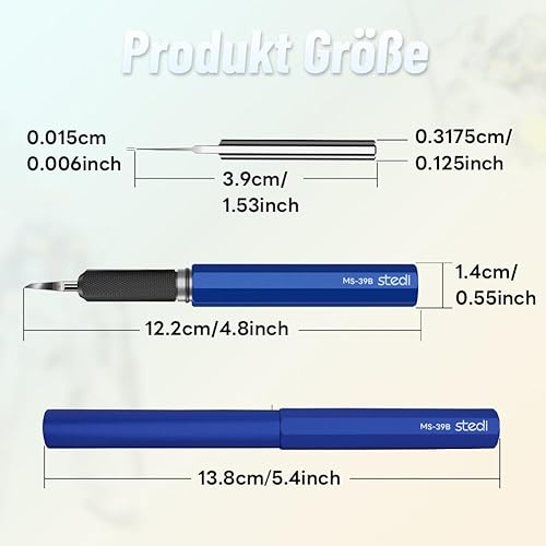 Miniatura 28 de stedi Cincel modelo Scriber, cuchillas de acero de tungsteno 0.004 in, para modelar aficiones, modelo de escala RG, kit de modelo de Gundam