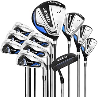 Complete Golf Clubs Set for Men Right Handed 12 Piece with Golf Stand Bag - Golf Driver, 3# 5# FW, 4# Hybrid, 6# 7# 8# 9# Irons, PW, SW, Putter
