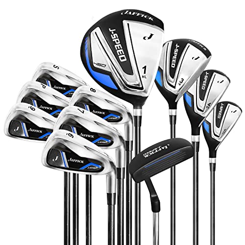 Complete Golf Clubs Set for Men Right Handed 12 Piece with Golf Stand Bag - Golf Driver, 3# 5# FW, 4# Hybrid, 6# 7# 8# 9# Irons, PW, SW, Putter