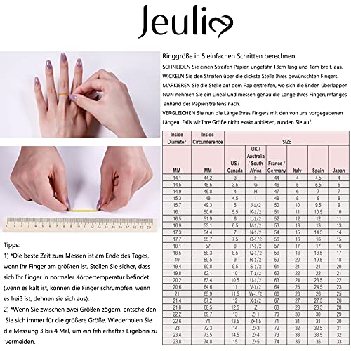 Image of Jeulia inchRomantic Soul Knot Sterling Silver Interchangeable Ring Set for Women Wife Girlfriend Engagement Wedding Anniversary Valentin's Day Birthday With Jewelry Box