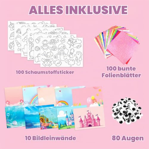 AJAZPER Kunst & Bastelaktivität, Folienspaß für Kinder, DIY Kreatives Aktivität Reisespielzeug, Bastelsets… – Ansicht 2