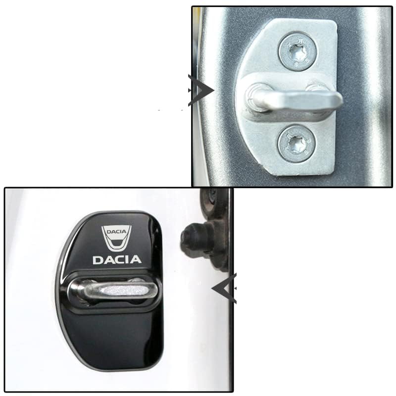 4 Coperture Protettive Per Serratura Portiera Auto Per Dacia Sandero MK2 Stepway Logan - Antiruggine E Decorazione