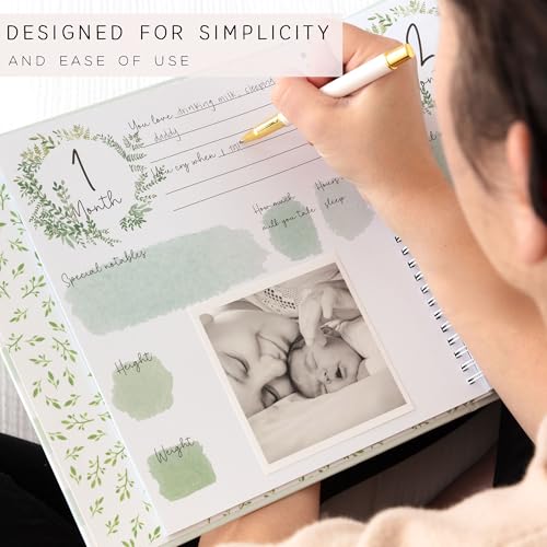 Keepsake Baby Memory Book for First 5 Years Boys or Girls, Timeless Baby Milestone Book, Gender Neutral Baby Scrapbook Journal, First Year Record Book Photo Album, Gifts for Baby Shower & New Parents - Image 4