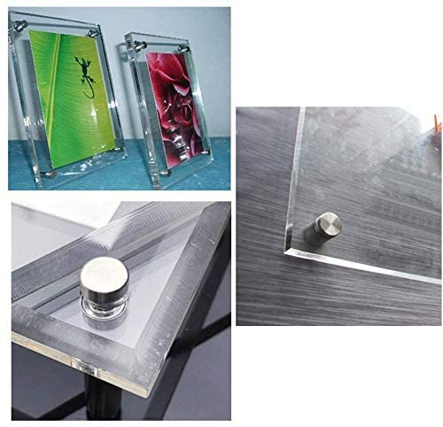 4x Distanziatori In Vetro/Acrilico 20x12mm - Con Viti Per Montaggio Pubblicitario E Decorativo - Foto 3