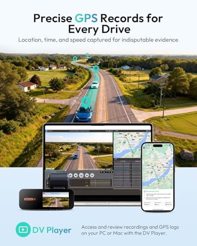 Image of BOTSLAB 4K Dash Cam Front and Rear[2026 Upgraded], 64GB SD Card Included, STARVIS Sensor, 170 Ultra Wide 4K+2K Dashcam with ADAS, Night Vision, 24 /7 Parking Mode, WDR, 5.8GHz WiFi, GPS,Loop Recording