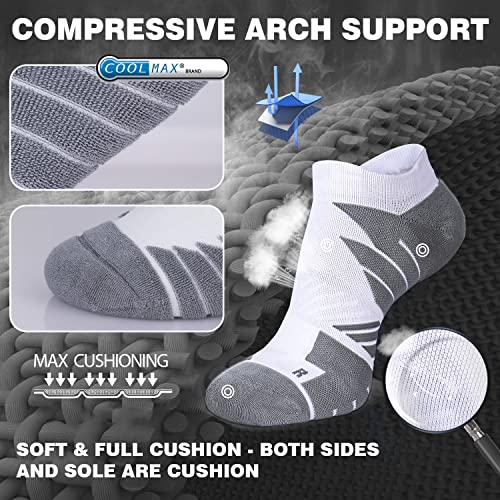 Image of Hylaea No Show Running Athletic Anti-Blister Wicking Coolmax Socks, Seamless Anti-odor