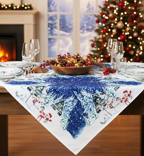KAMACA Tischdecke Mitteldecke 85x85 cm Weihnachtstischdecke mit...