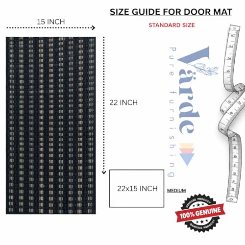Image of Door Mat | Anti-Skid Trapper Rectangular Mat for Door Entrance 22x15 Inch | Floor Mat for Home Entrance | Multicolor Door Mat | Pack of 2.