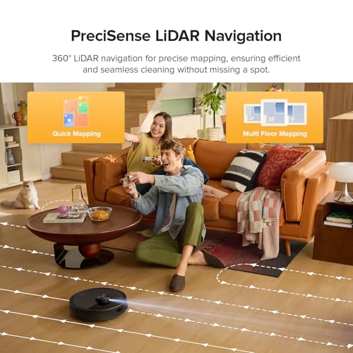 Image of roborock Q7 M5 Robot Vacuum and Mop Combo, 10,000Pa HyperForce Suction, Robotic Vacuum Cleaner, Dual Anti-Tangle System, APP-Controlled Mopping, LiDAR Navigation, for Pet Hair and Carpet, Black
