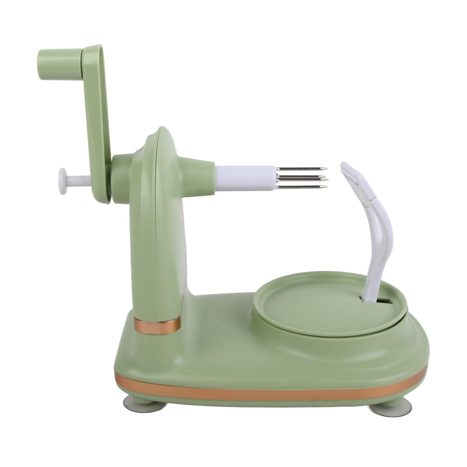 Pelador de Manzanas con Manivela, Utensilio de Cocina Giratorio Manual, Máquina Cortadora de Cáscara de Frutas con Acero Inoxidable PP, Ideal para Uso Doméstico en la Cocina