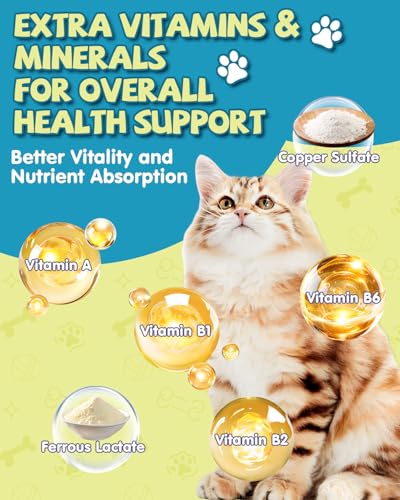 Lysin Katze - L-Lysin Tropfen für Katzen und Kätzchen, Kätzchen Immunsystem, Schnupfen, Linderung von Allergien, Niesen, Nahrungsergänzungen mit Vitaminen und Mineralien, Kolostrum, Taurin
