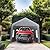 Uiowio 10x20ft Carport Canopy- Heavy Duty Outdoor Portable Garage Ventilated Canopy Carports - Portable Garage Tent for All Weather - Includes Car Seat Canopy and Umbrella Sun Shade Cover,Sand
