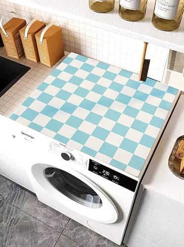 Image of Homecloud Non-Slip Washing Machine Mat - Durable Waterproof Protective Cover for Washer & Dryer, Dust-Resistant Mat Ideal for Laundry Room & Kitchen Appliances (Green)