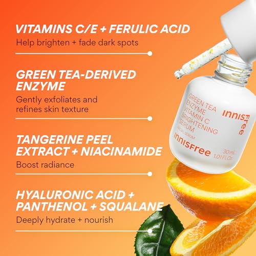 image for innisfree Green Tea Enzyme Vitamin C Brightening Serum for Dark Spot F