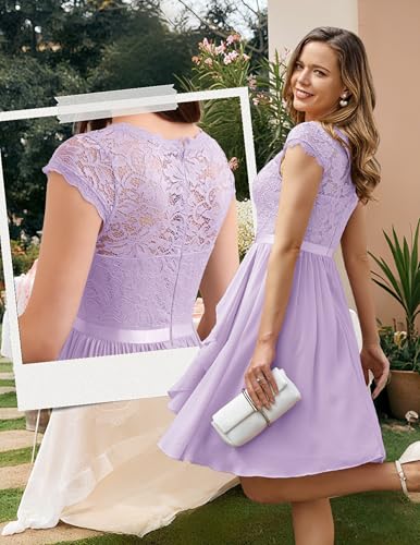 Image of Wedtrend Women's Bridesmaid Dresses Short Prom Dress Ruffle Semi Formal Cocktail Dresses Floral Homecoming Dress