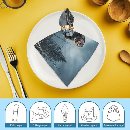 Servilletas de Tela Cuadradas Reutilizables x4 miniatura 7