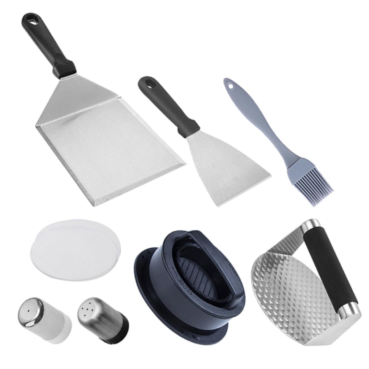 Set de Herramientas de Parrilla de Acero Inoxidable para Hamburguesas