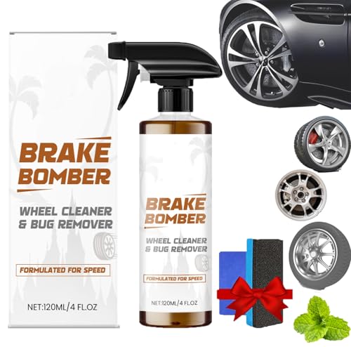 Hyxowgt Powerful Wheel and Tire Cleaner Spray Brake Bomber 3.0 Dust Remover Wheel Cleaner Car Tire Shine Spray & Rim Cleaner All Purpose Heavy Duty Cleaning for Painted Wheels Chrome (1PCS)