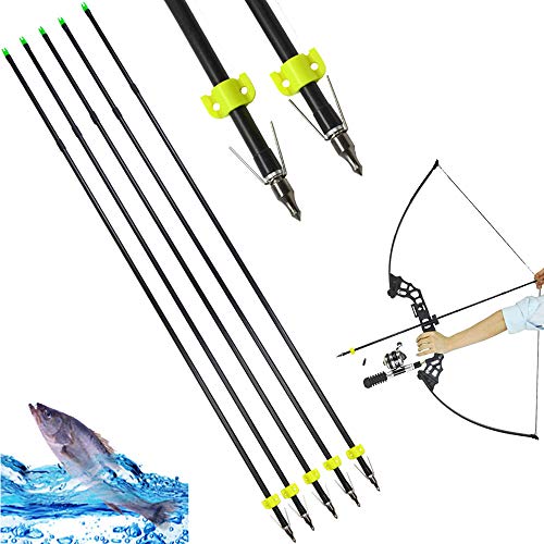 NMCPY アーチェリー 矢 弓釣り ボウフィシング コンパウンドボウ 矢 魚狩りの矢 釣り矢 魚の矢 狩猟用品 弓矢 釣り具 グラスファイバー矢 狩猟用 12本セット