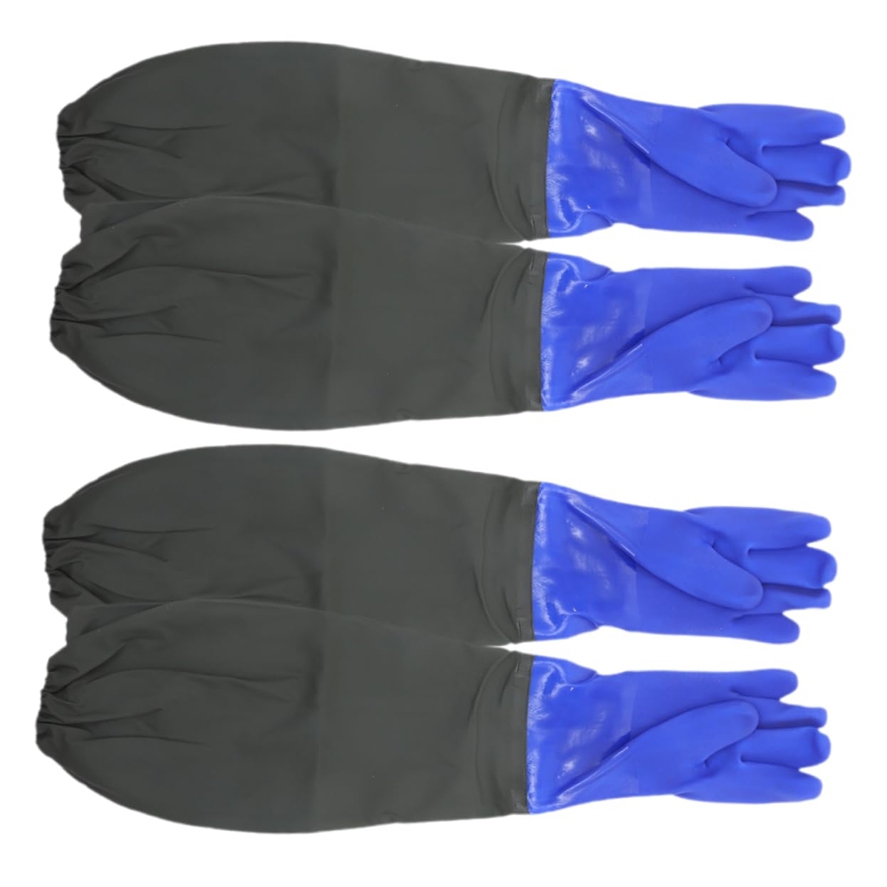 2pares Guantes de Goma Largos Impermeables para Lavar Platos Cocina de Guantes Resistentes Codo para Limpieza del Hogar y Cuidado de Peceras