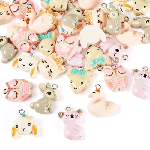 Pendentifs Lapin et Chat pour Personnaliser les Bracelets des Ateliers DIY