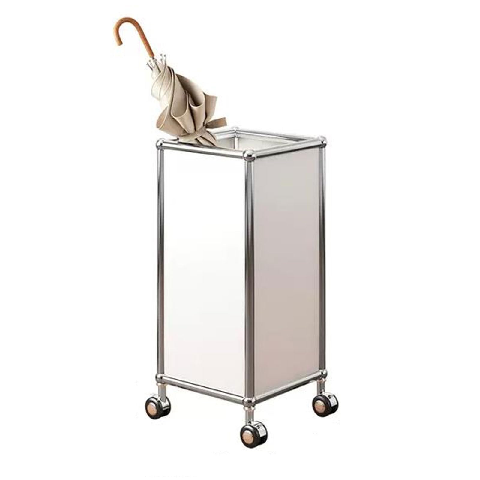 CJHFR472SG Umbrella Rack Stainless Steel Umbrella Holder Rolling Metal Entry Hallway Decor Office