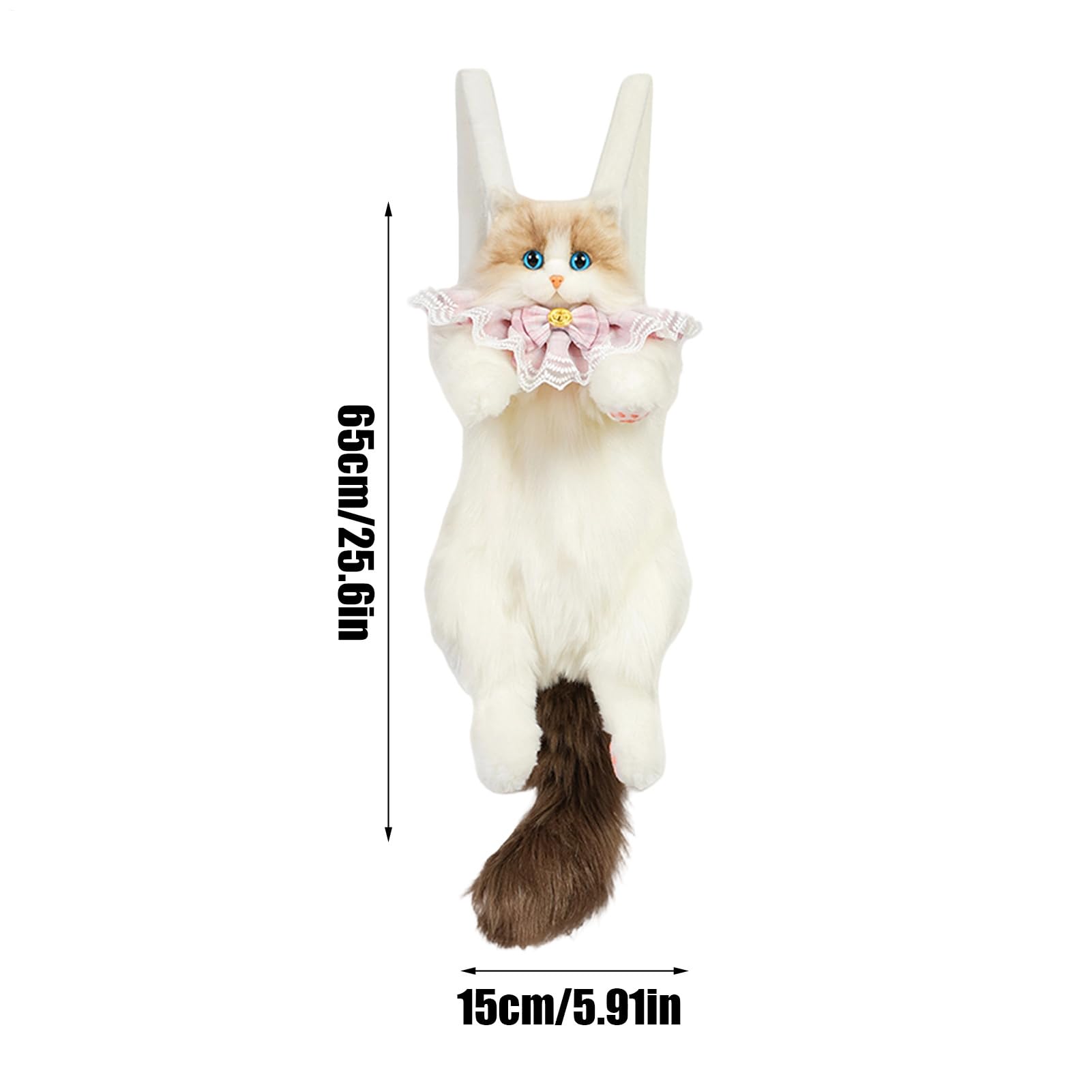 Mochila con forma de gato, con mucho espacio de almacenamiento, suave mochila en forma de gato, para la universidad, para la oficina, viajes, vacaciones, escuela, escapadas de fin de semana