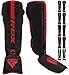 RDX Espinilleras Kick Boxing para Artes Marciales Entrenamiento, Maya Hide Cuero Muay Thai Almohadillas piernas, Equipo de Protección para Boxeo, Kárate, MMA, Sparring, BJJ