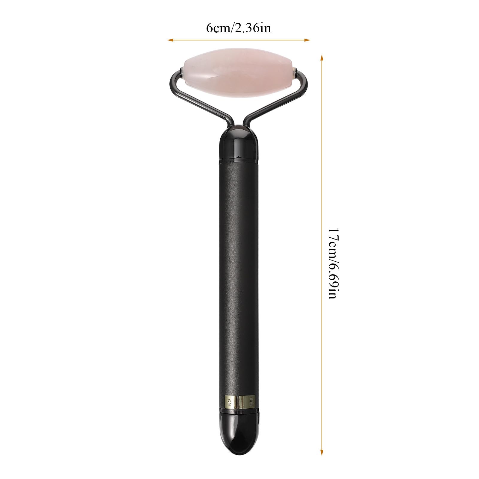 NUOBESTY Rodillo de Jade Auténtico Polvo de Cristal y Aleación para Masaje Facial Eléctrico, Estimula la Circulación y Efecto Anti-envejecimiento, Adecuado para Tejido Facial