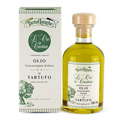 TartufLanghe. Oro in Cucina. Extra Virgin Olive Oil with Summer Truffle (Tuber aestivum Vitt.). 100ml (3.4oz)