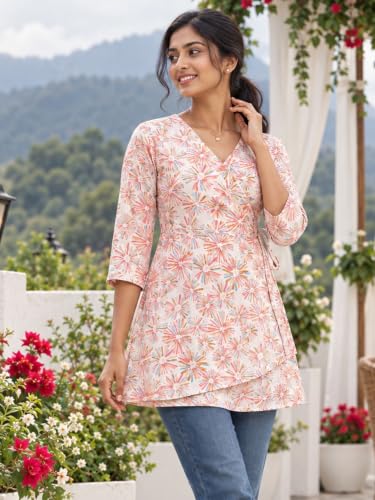 Image of feranoid Women Cotton Angrakha Kurti