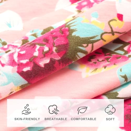 Image of DRESHOW BQUBO Baby Girl Newborn Floral Receiving Blankets with Bow Hat Headband Wooden Birth Announcement Card Set Newborn Baby Swaddling Hats Swaddle Blanket Toddler Warm Shower Gift
