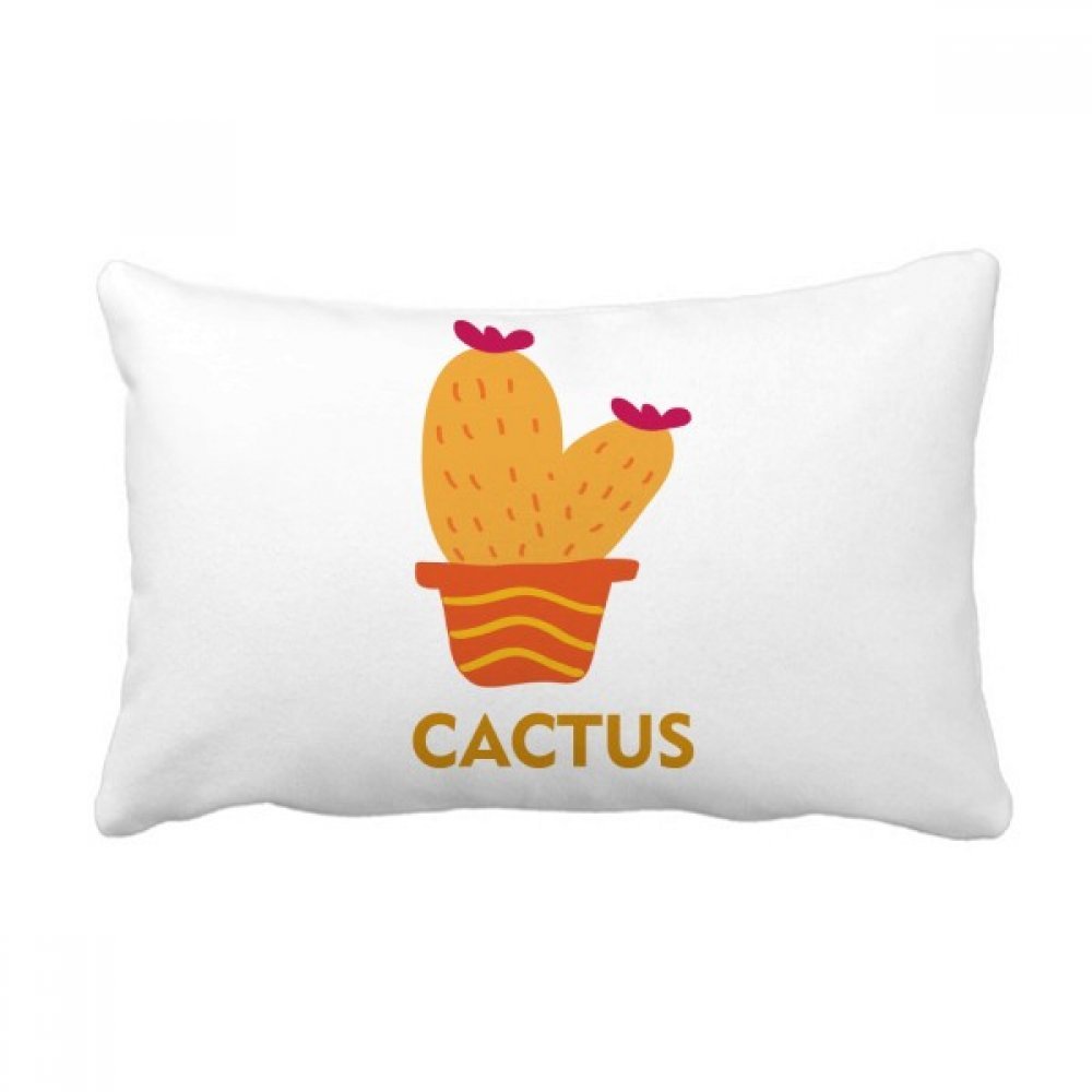 Coussin lombaire cactus orange 16x24 pouces idée cadeau originale pour crémaillère