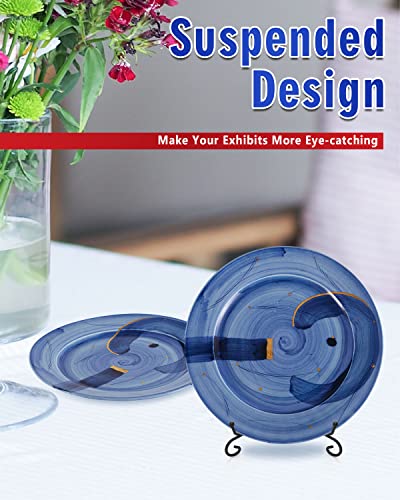 Iron Display Stand 10 Packs, 4 Inches Plate Stand Picture Stand Photo Stand For Display, Black Foldable Easel Stand Holder For Photo Frame, Artwork, Collection, Decorative Plate, Book, Office #TOP3