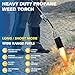 LZONEY Propane Torch Weed Burner Kit, 1,200,000 BTU Long/Short Mode,10FT Hose Heavy Duty Blow Torch Flamethrower with Self Igniter and Turbo Trigger for Weeding,BBQ,Roofing,Melting Ice