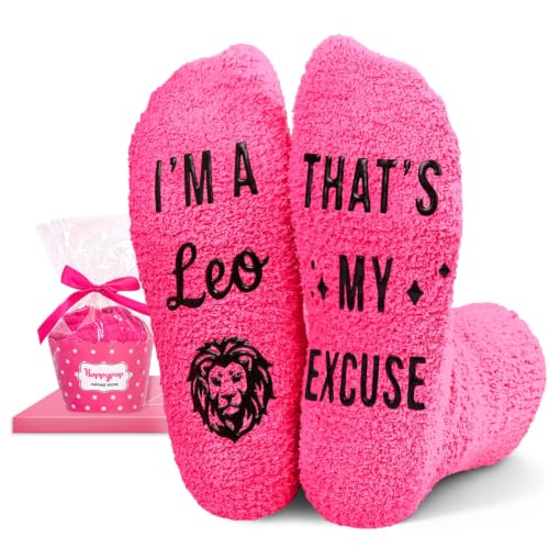 HAPPYPOP Leo Gifts for Women - Astrology Constellation Horoscope Gifts, Zodiac Birthday Leo Socks