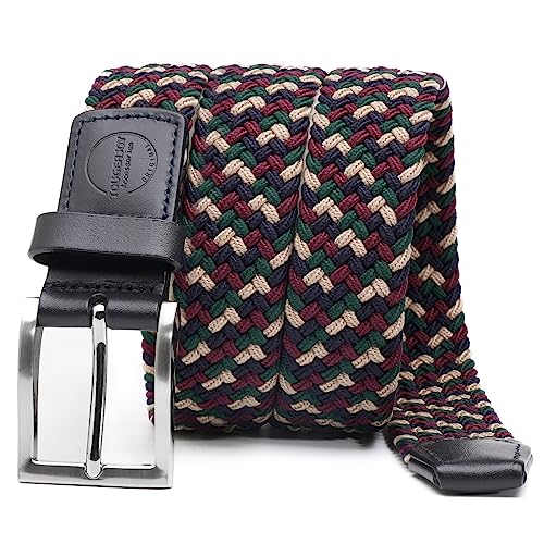 Men's Stretch Woven Braid Belt, Woven Elastic Golf Belt For Hunting Pants Casual Shorts Jeans4