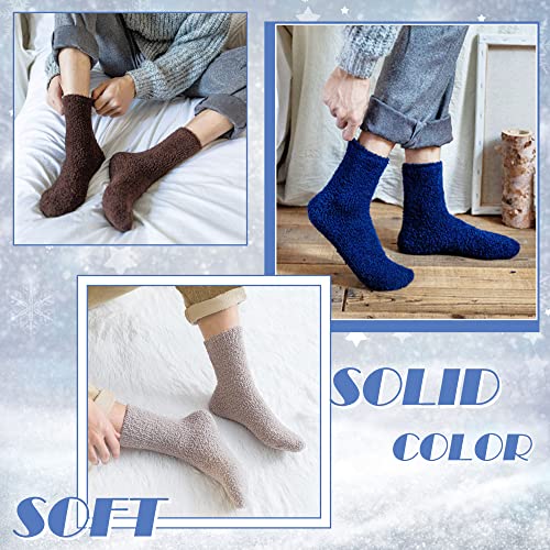 Image of DYW Mens Fuzzy Slipper Socks Super Soft Cozy Fluffy Winter Warm Sleeping Socks