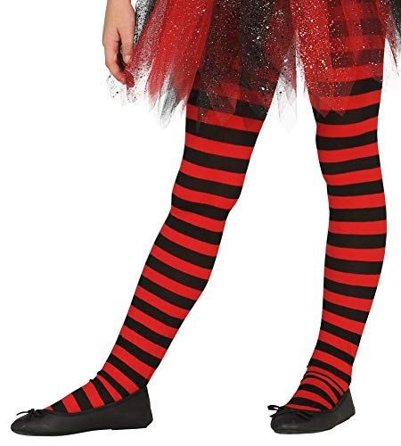 Collants Rayés Noirs Rouges Enfant
