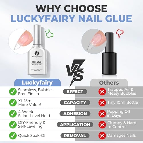 Image of Luckyfairy Gel Nail Glue for Nail Tips 15ml