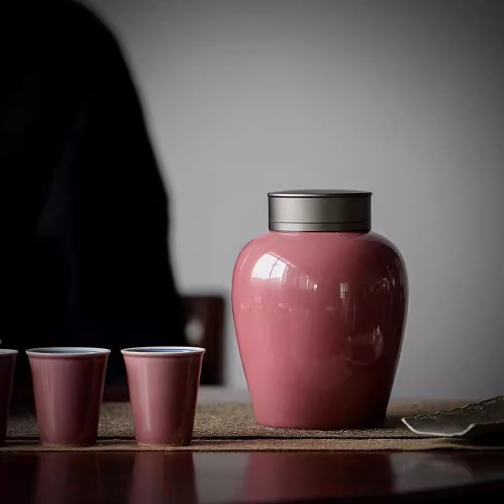 Organizador de Bolsitas de Té Lata de té, lata de té de cerámica, lata de almacenamiento de té for el hogar, lata sellada de té chino Retro, almacén de té Organizador de Té Contenedor de Almacenamient
