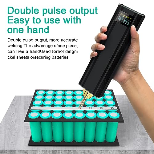 Docreate Soldador a ponto, máquina de solda a ponto portátil recarregável para bateria 18650, soldag