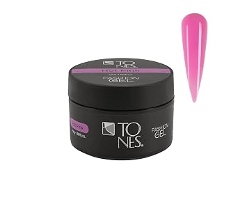 TONES Fashion Gel - Premium, Long-Lasting LED or UV Poly Nail Gel - 7-Free - Quick-Curing Nail Art and Nail Design Overlay or Nail Sculpting - 1.89 Oz, Hot Pink